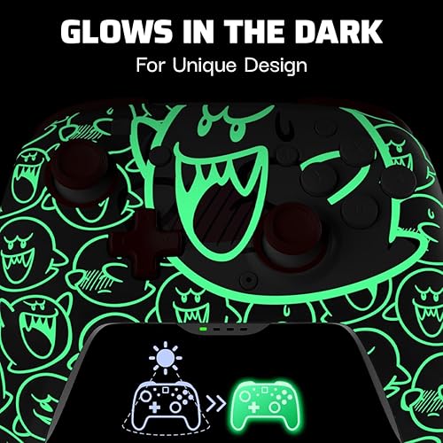 PDP REMATCH GLOW Wireless Controller Boo Hoo with Motion Nintendo Switch Nintendo Switch Lite & Nintendo Switch OLED Model