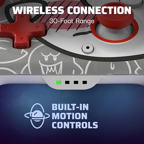 PDP REMATCH GLOW Wireless Controller Boo Hoo with Motion Nintendo Switch Nintendo Switch Lite & Nintendo Switch OLED Model