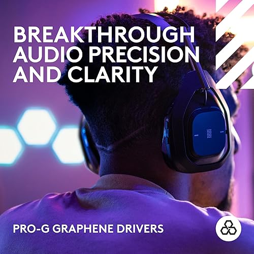 Logitech G Astro A50 X Omni Wireless Gaming Headset Base Station PS5 Xbox PC PLAYSYNC Video Audio Switcher HDMI 2.1 4K 120Hz VRR 24 bit 48 kHz 24hr Battery 2.4GHz BT Black