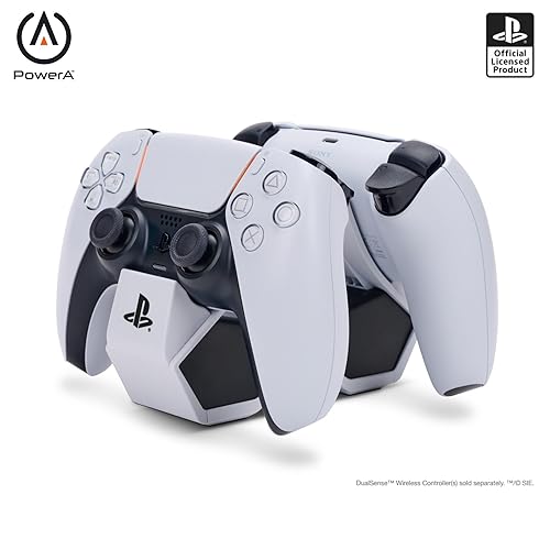 PowerA Twin Charging Station Dualsense Wireless Controllers Charge Sony PlayStation PS5 Officially Licensed
