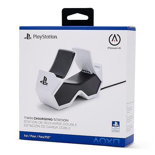 PowerA Twin Charging Station Dualsense Wireless Controllers Charge Sony PlayStation PS5 Officially Licensed