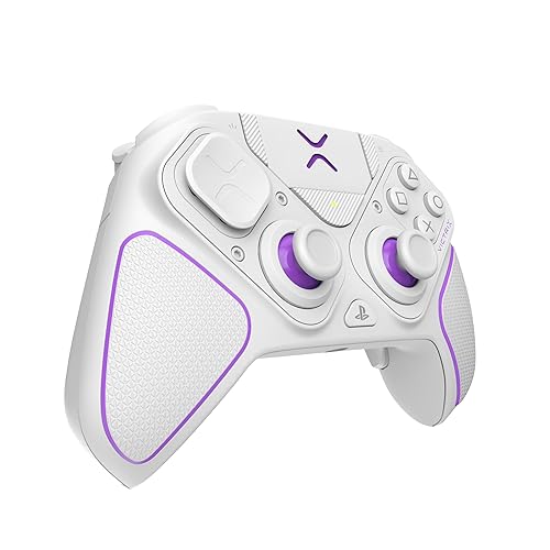 PDP Victrix Pro BFG Wireless Gaming Controller for Playstation 5 PS5 PS4 PC Modular Esports Gamepad Remappable Buttons Customizable Triggers Paddles D-Pad Fightpad PC App White