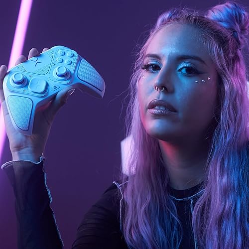 PDP Victrix Pro BFG Wireless Gaming Controller for Playstation 5 PS5 PS4 PC Modular Esports Gamepad Remappable Buttons Customizable Triggers Paddles D-Pad Fightpad PC App White