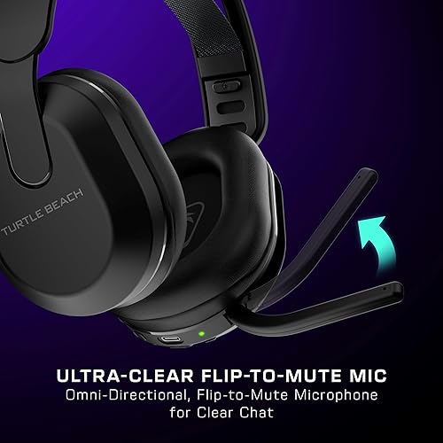 Turtle Beach Stealth 500 Wireless Gaming Headset for PS5 PS4 PC Mobile 40-Hr Battery Bluetooth Memory Foam Flip-to-Mute Mic EQ Presets Companion App Black