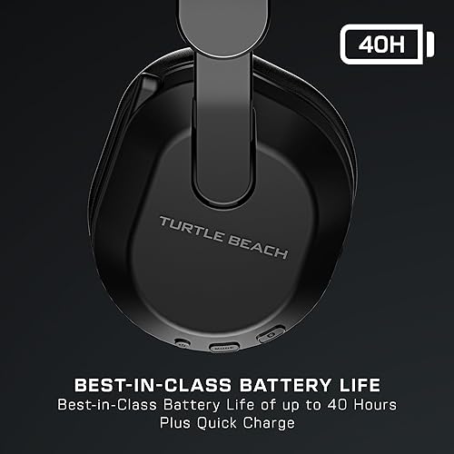 Turtle Beach Stealth 500 Wireless Gaming Headset for PS5 PS4 PC Mobile 40-Hr Battery Bluetooth Memory Foam Flip-to-Mute Mic EQ Presets Companion App Black