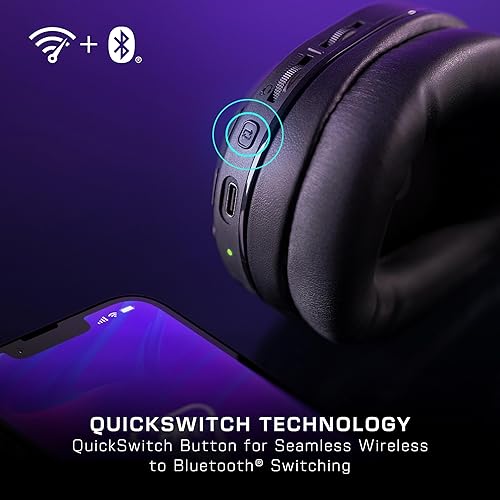 Turtle Beach Stealth 500 Wireless Gaming Headset for PS5 PS4 PC Mobile 40-Hr Battery Bluetooth Memory Foam Flip-to-Mute Mic EQ Presets Companion App Black