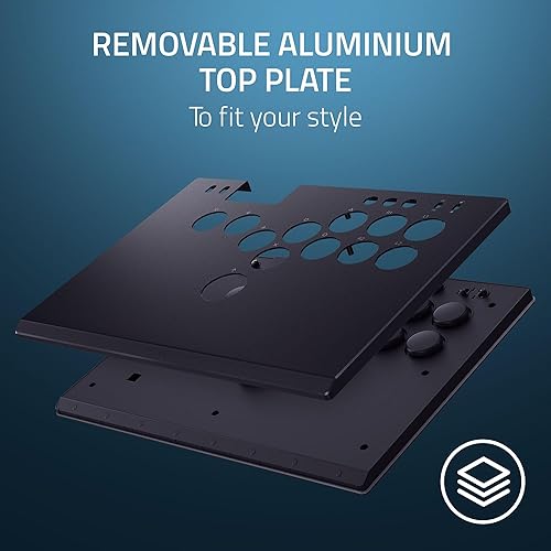 Razer Kitsune All Button Arcade Controller for PS5 PlayStation 5 PC Low Profile Optical Switches Slim Form Factor Removable Top Plate Chroma RGB Lighting USB Type C Black
