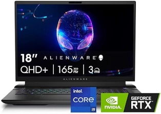 Alienware M18 R2 Gaming Laptop 18 QHD+ 165Hz 3ms Display Intel Core i9-14900HX 32GB DDR5 RAM 1TB SSD NVIDIA GeForce RTX 4080 12 GB GDDR6 Windows 11 Home Onsite Service Dark Metallic Moon