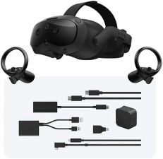 HTC Vive Focus Vision VR Headset with DisplayPort PC Streaming Kit and Starter Game Pack