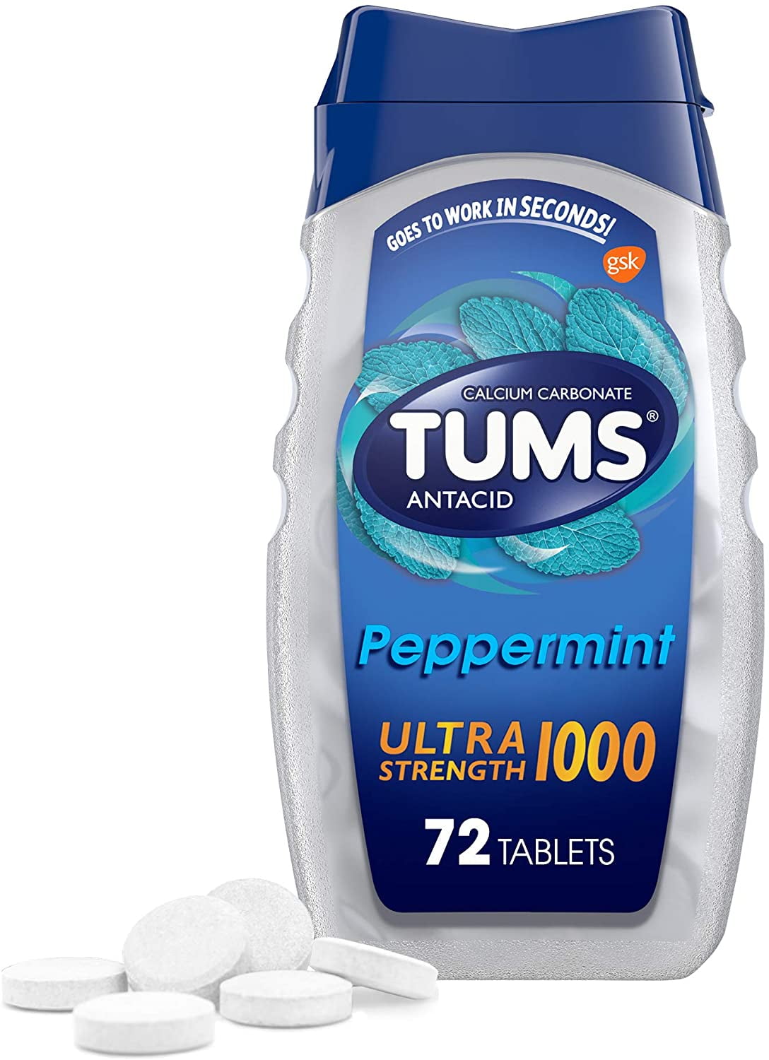 TUMS Ultra 1000 Peppermint Tablets 216 Count