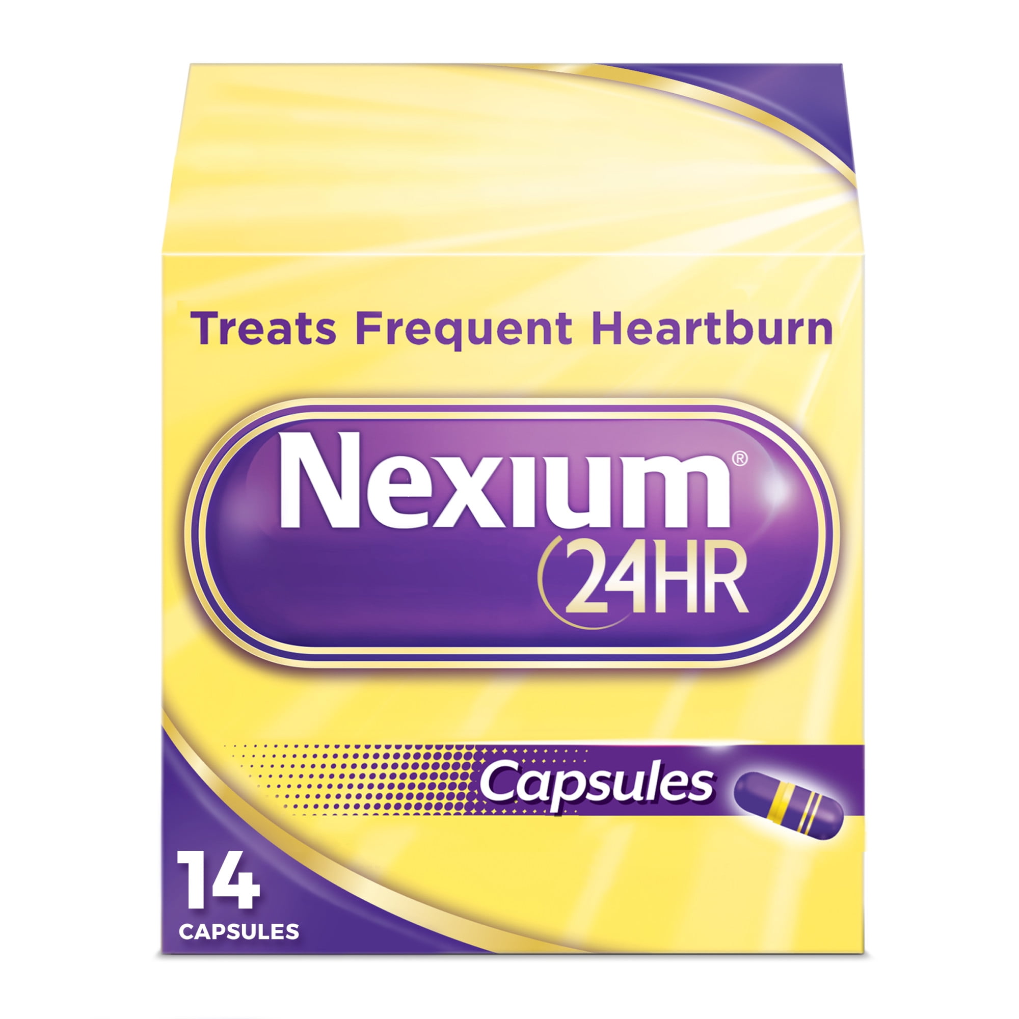 NEXIUM 24HR ACID REDUCER HEARTBURN RELIEF CAPSULES ESOMEPRAZOLE MAGNESIUM 14 COUNT