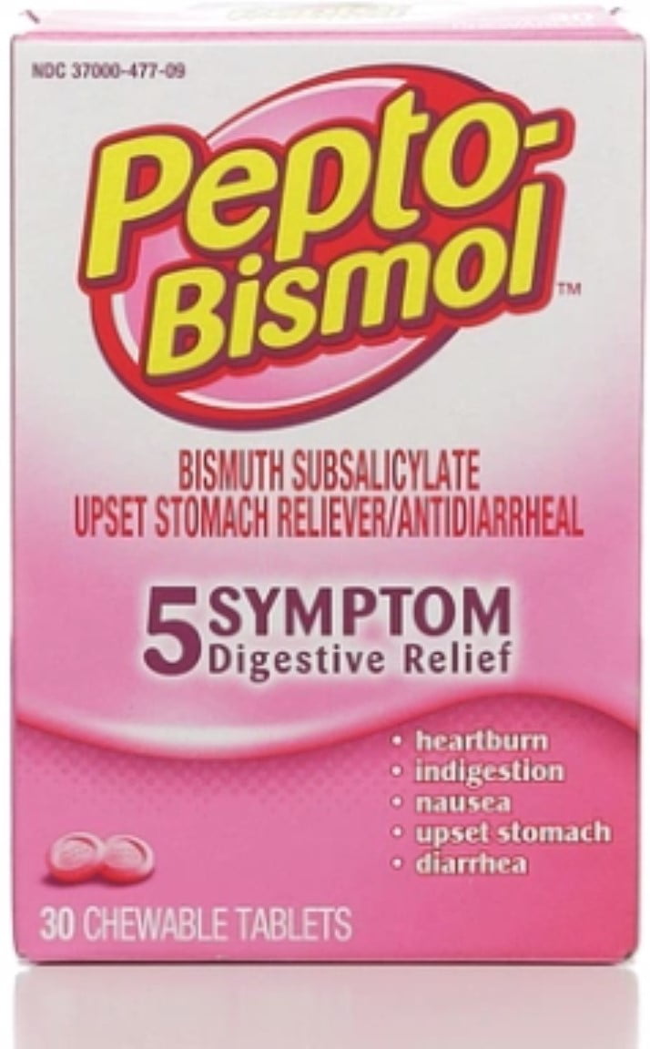 Pepto Bismol Chewable Tablets Original 30 ea Pack of 6
