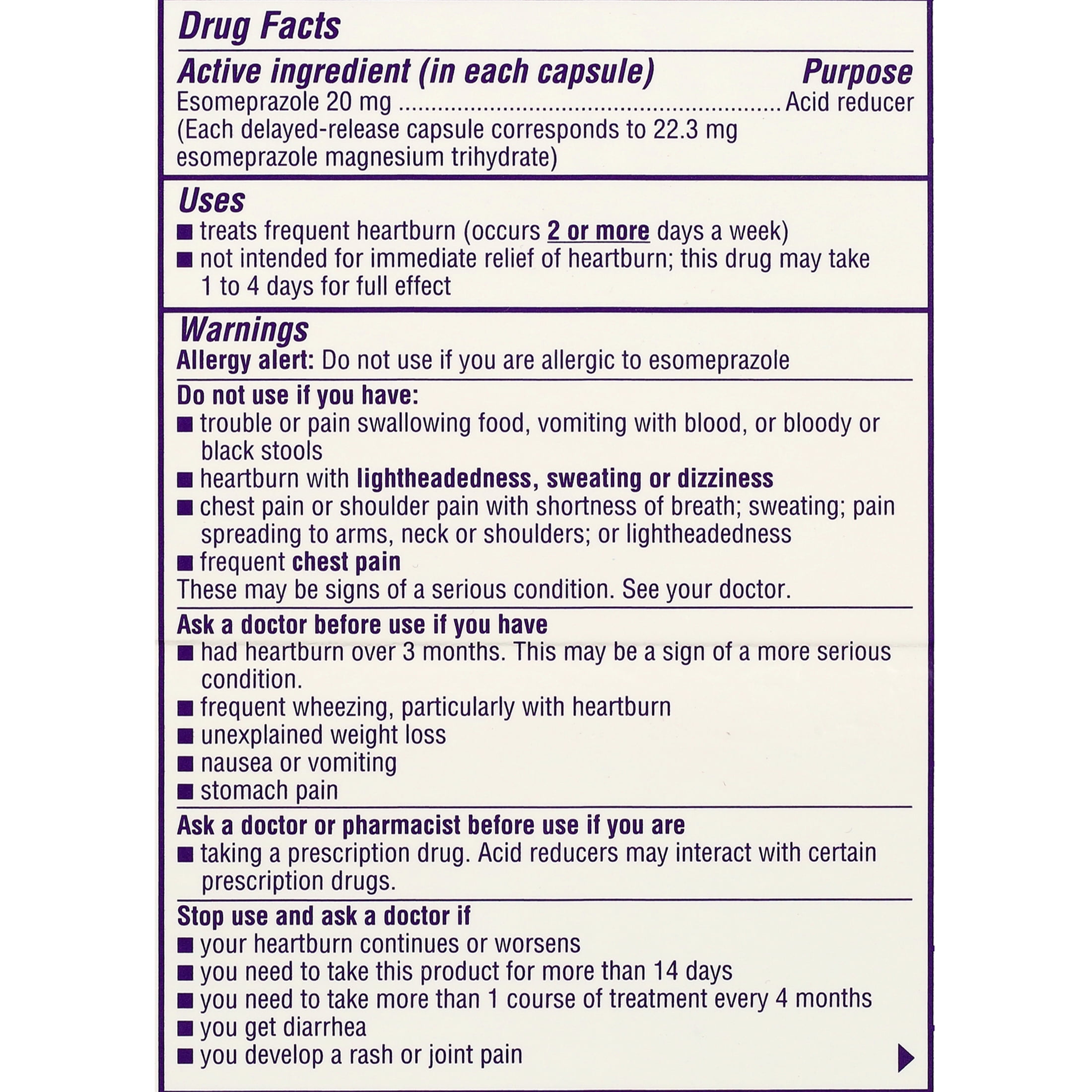 NEXIUM 24HR ACID REDUCER DELAYED-RELEASE CAPSULES 14 CAPSULES 3 PACK FOR HEARTBURN RELIEF