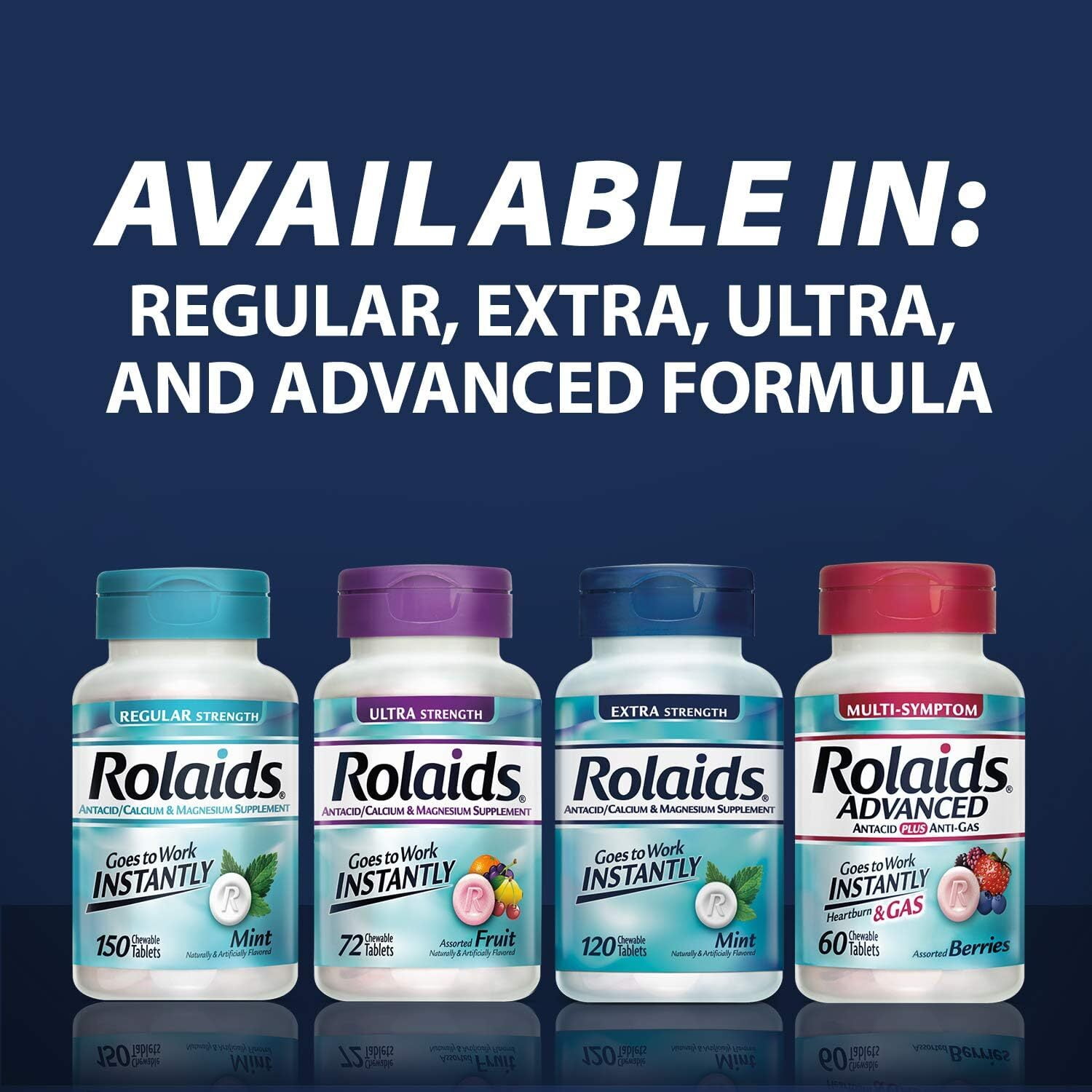 Rolaids Extra Strength Mint Chewable Antacid Tablets 96 Count for Acid Indigestion and Heartburn