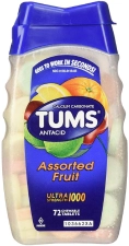 TUMS Ultra Strength Fruit Chewable Tablets 72 ea Pack of 2