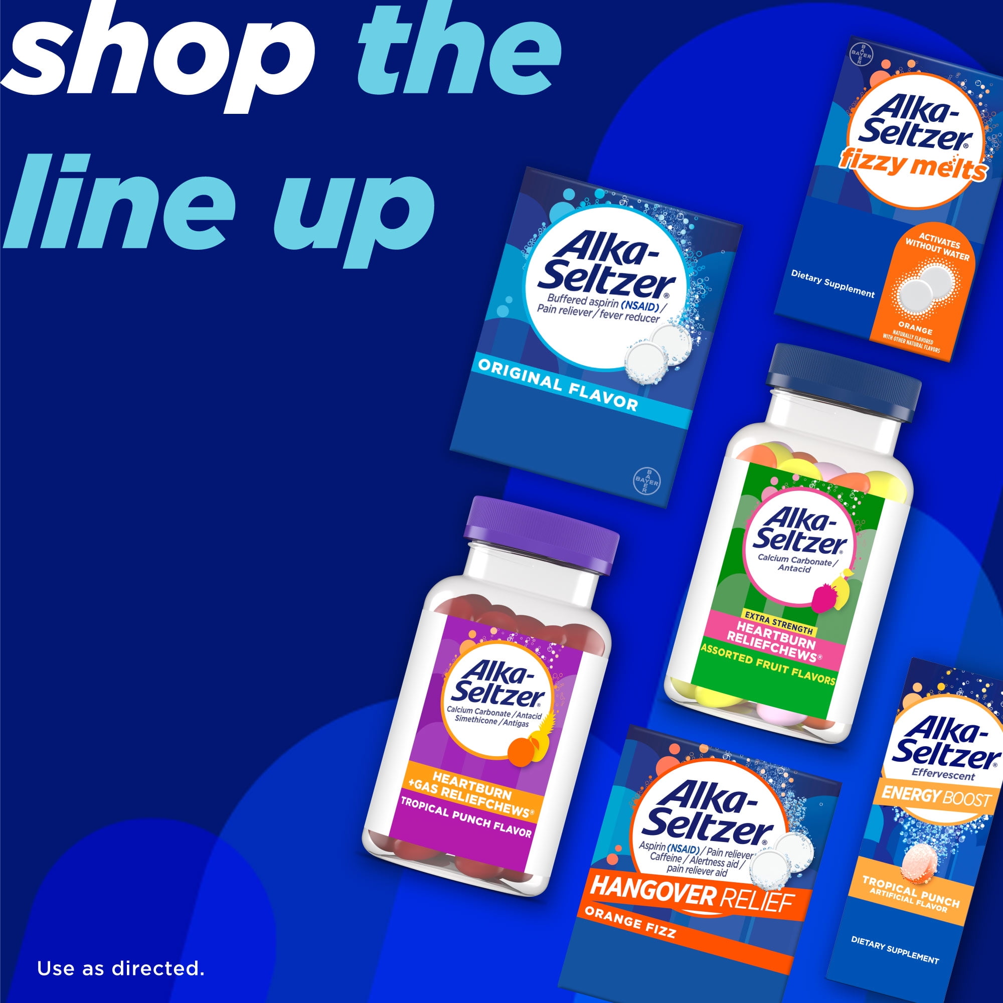 Alka-Seltzer Effervescent Tablets Original Flavor Quick Relief Multi Symptoms 72 Units