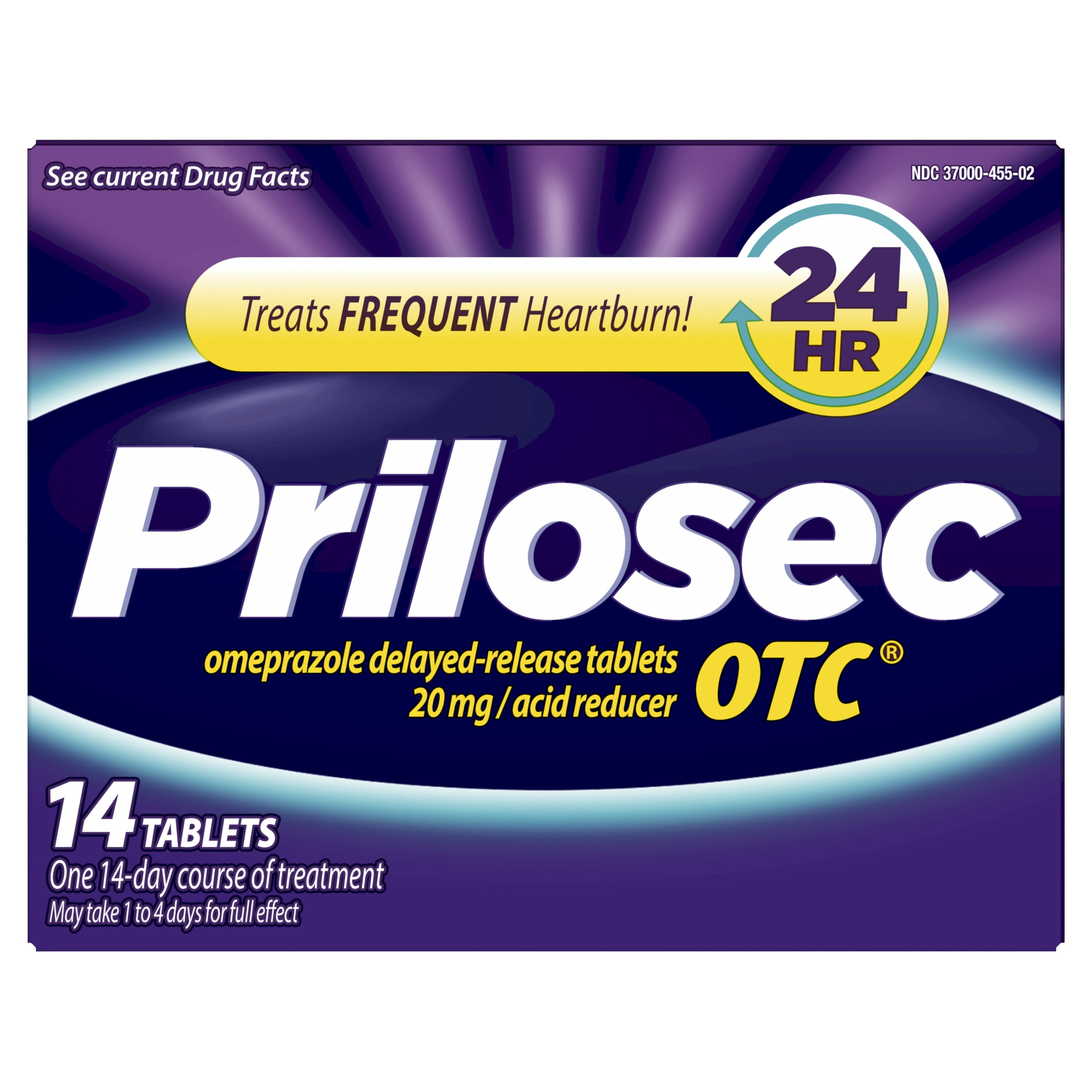 Prilosec OTC Omeprazole 20mg Acid Reducer Frequent Heartburn Relief Unflavored 14 Count