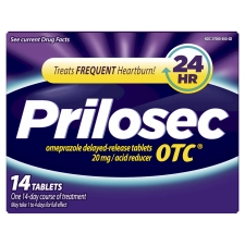 Prilosec OTC Omeprazole 20mg Acid Reducer Frequent Heartburn Relief Unflavored 14 Count