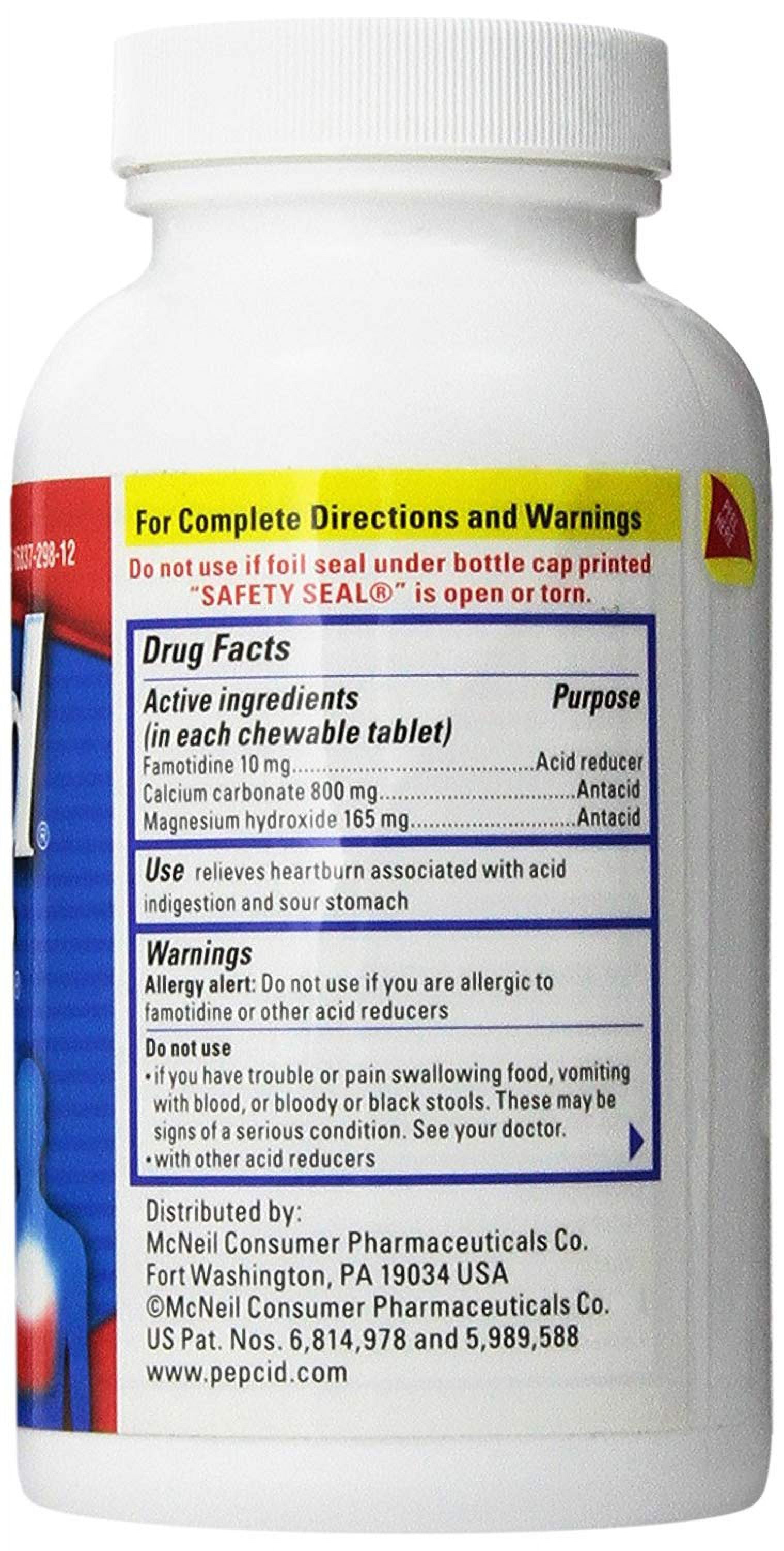 Pepcid Complete Dual Action Berry Flavor Chewcap 100 Count