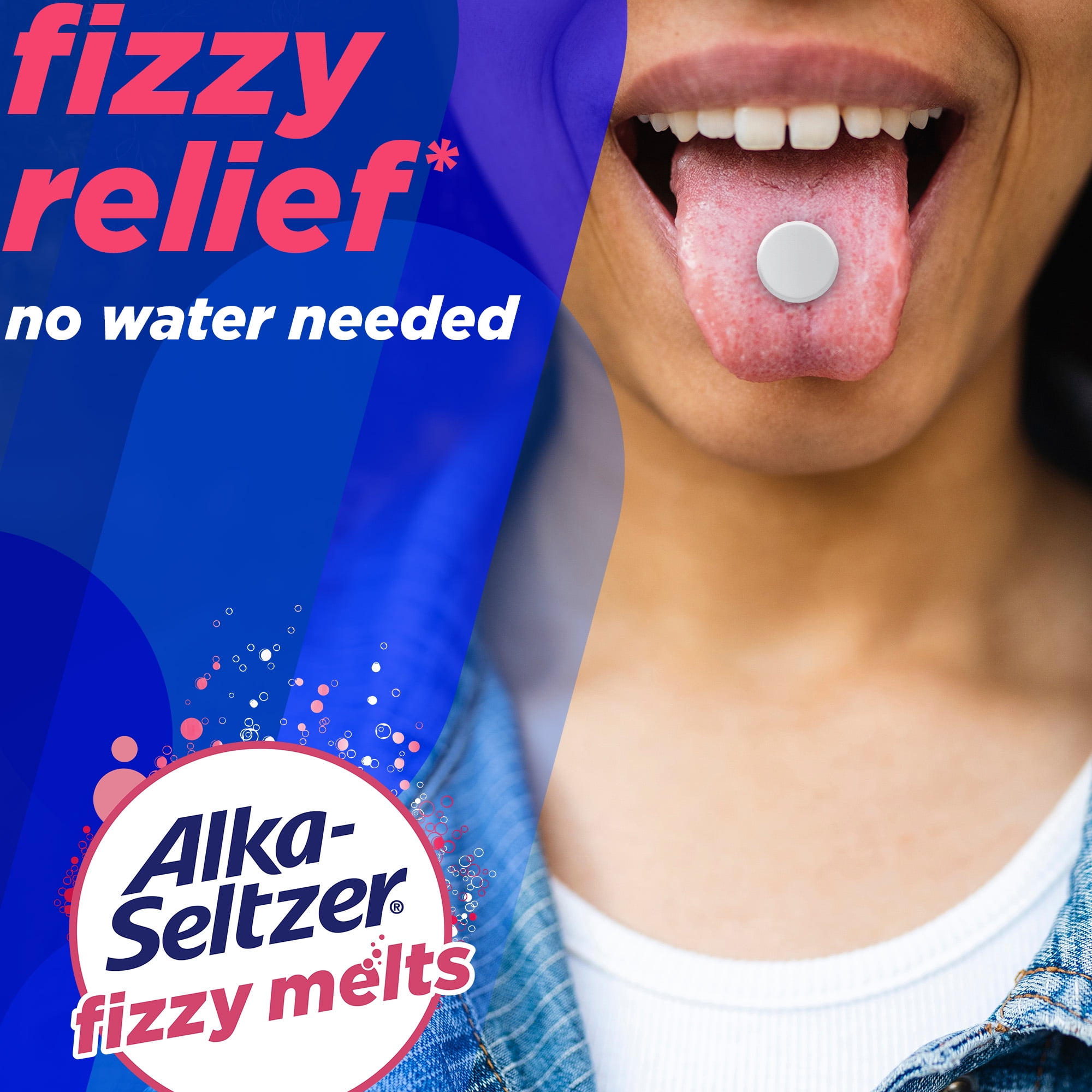 Alka-Seltzer Fizzy Melts Mixed Berry Antacid 16 Count Dietary Supplement