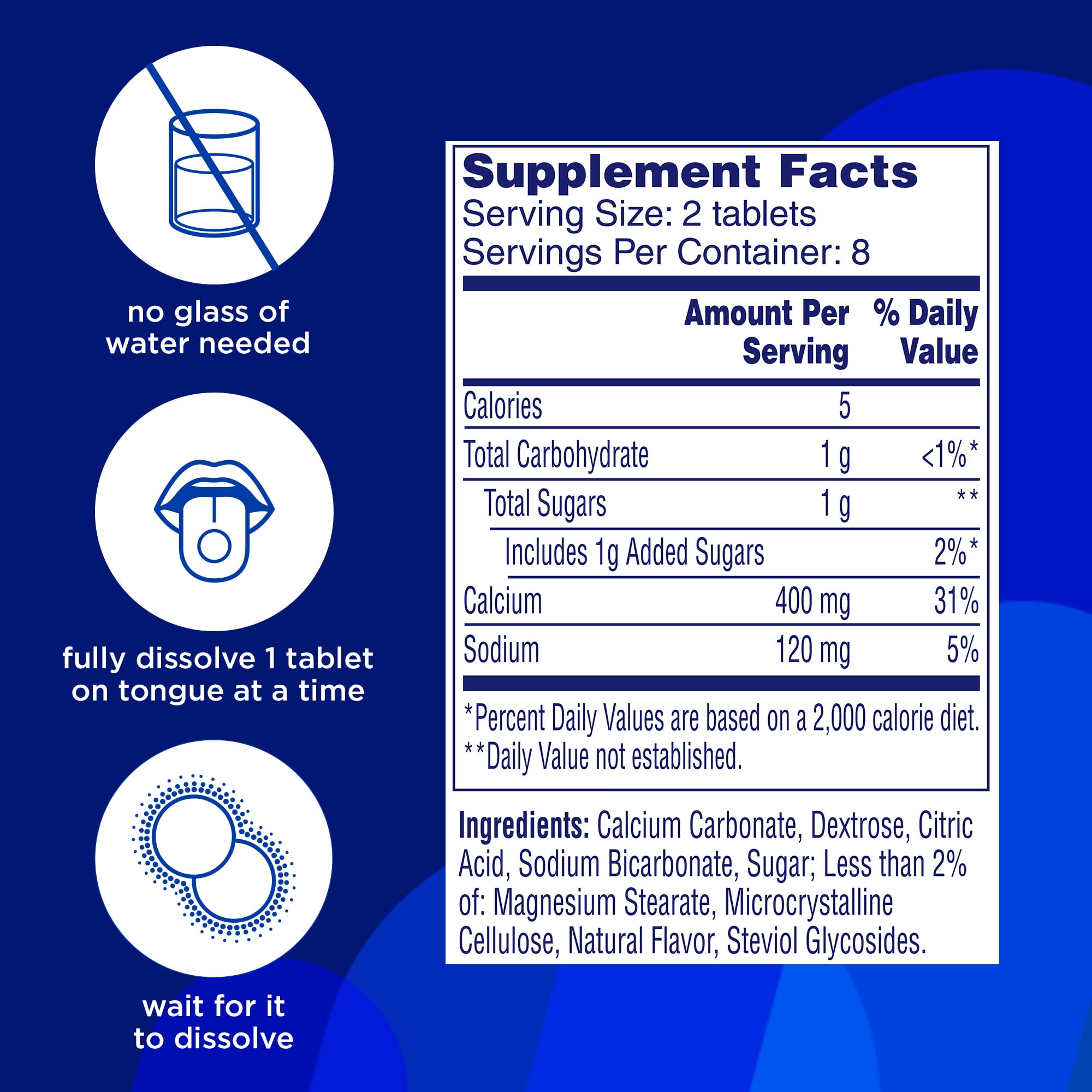 Alka-Seltzer Fizzy Melts Mixed Berry Antacid 16 Count Dietary Supplement