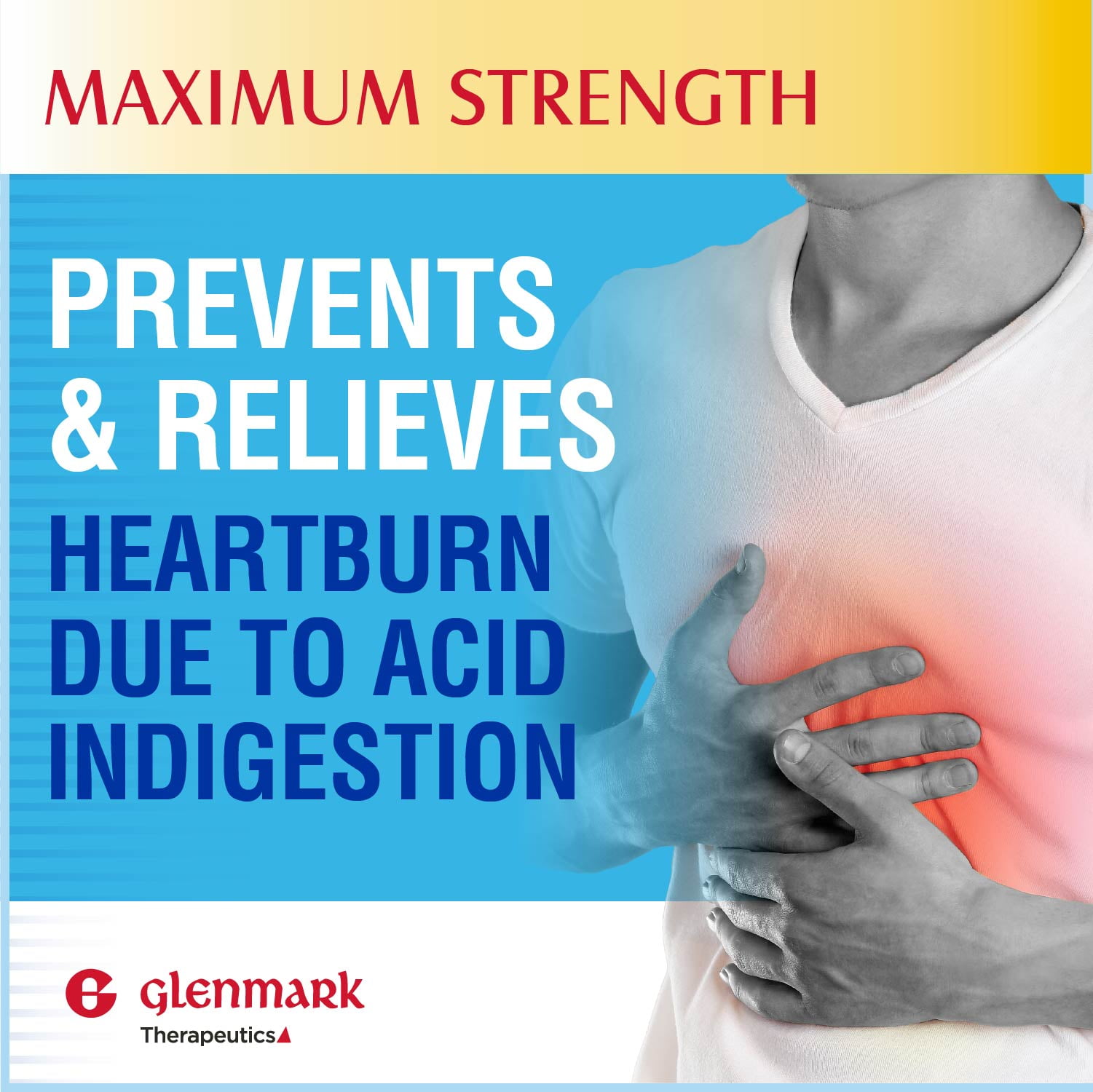Glenmark 20mg Famotidine Acid Reducer Tablets for Heartburn Relief 200 Count