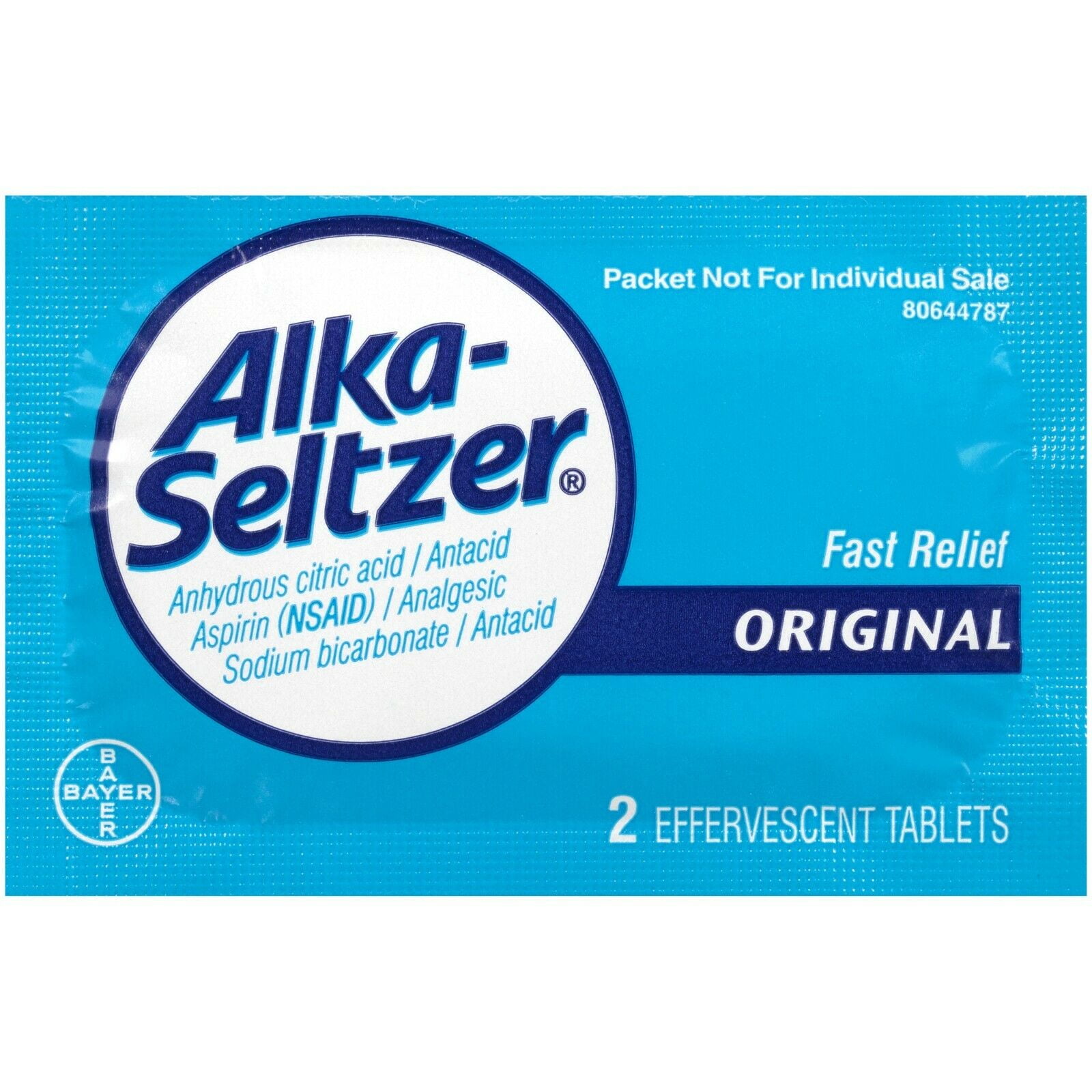 Alka Seltzer Effervescent Tablets Original 72 ea Pack of 4