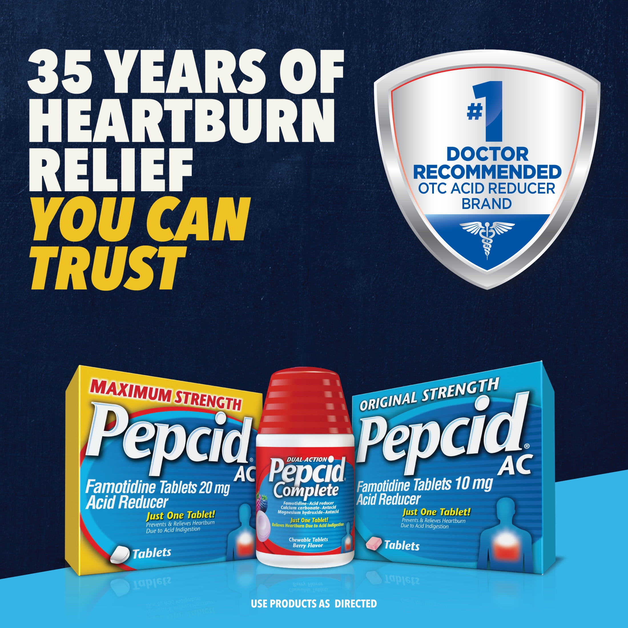 Pepcid AC Maximum Strength Heartburn Medicine 2 Pack 25 Ct Famotidine