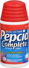 Pepcid Complete Chewable Tablets Berry Flavor 50 Tablets for Digestive Relief