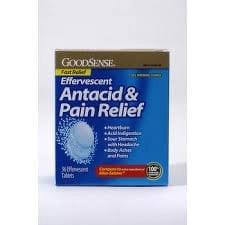 Goodsense Blue Effervescent Antacid Pain Relief 36 Count-amkprod