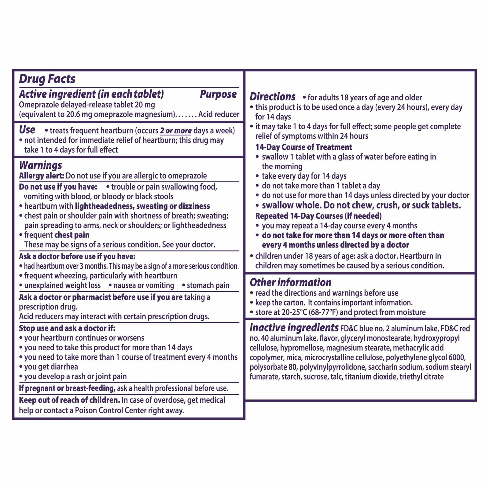Prilosec OTC 42 Tablets - Digestive Health Relief