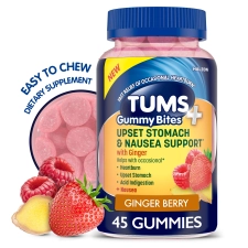 Tums+ Upset Stomach Nausea Support Ginger Berry 45 Count Supplement