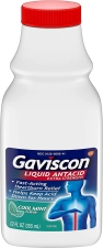 Gaviscon Extra Strength Cool Mint Liquid Antacid Fast Relief 12 oz Bottle for Heartburn