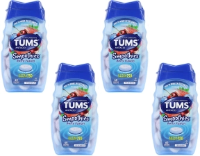 TUMS Smoothies Berry Fusion 60 Tablets Each 4 Pack