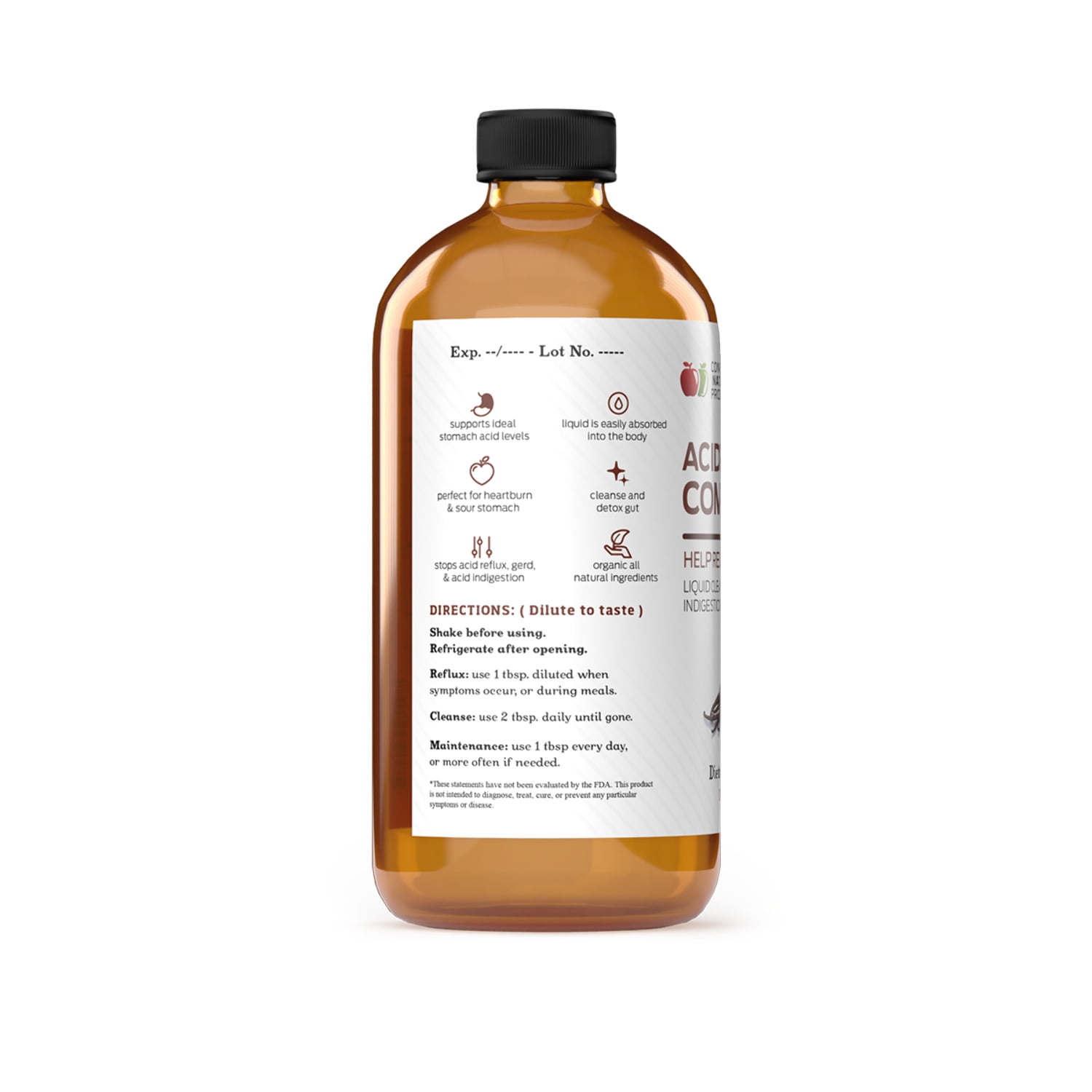 Acid Reflux Relief Liquid - Heartburn & GERD Remedy Organic