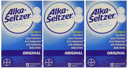 Alka Seltzer Effervescent Antacid Tablets Pack of 3