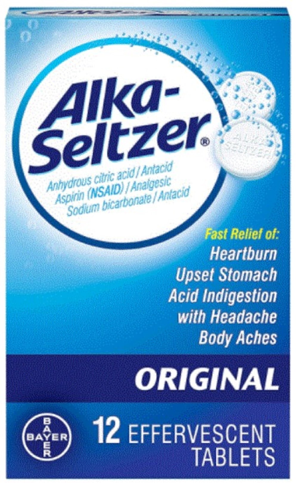 Alka Seltzer Effervescent Antacid Tablets Pack of 3