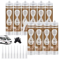 RV Roof Sealant 10 Packs Camper Roof Sealants Flexible Waterproof UV Resistant Self Leveling Caulking Agent Solves Problems Such as RV Leakage