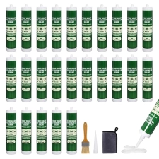 RV Roof Sealant Self Leveling Lap Sealant Motorhomes Campers Trailers Repair White Waterproof Flexible 10.1FL.OZ 25 Pack