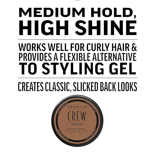 American Crew Men Hair Pomade Medium Hold High Shine 3 oz