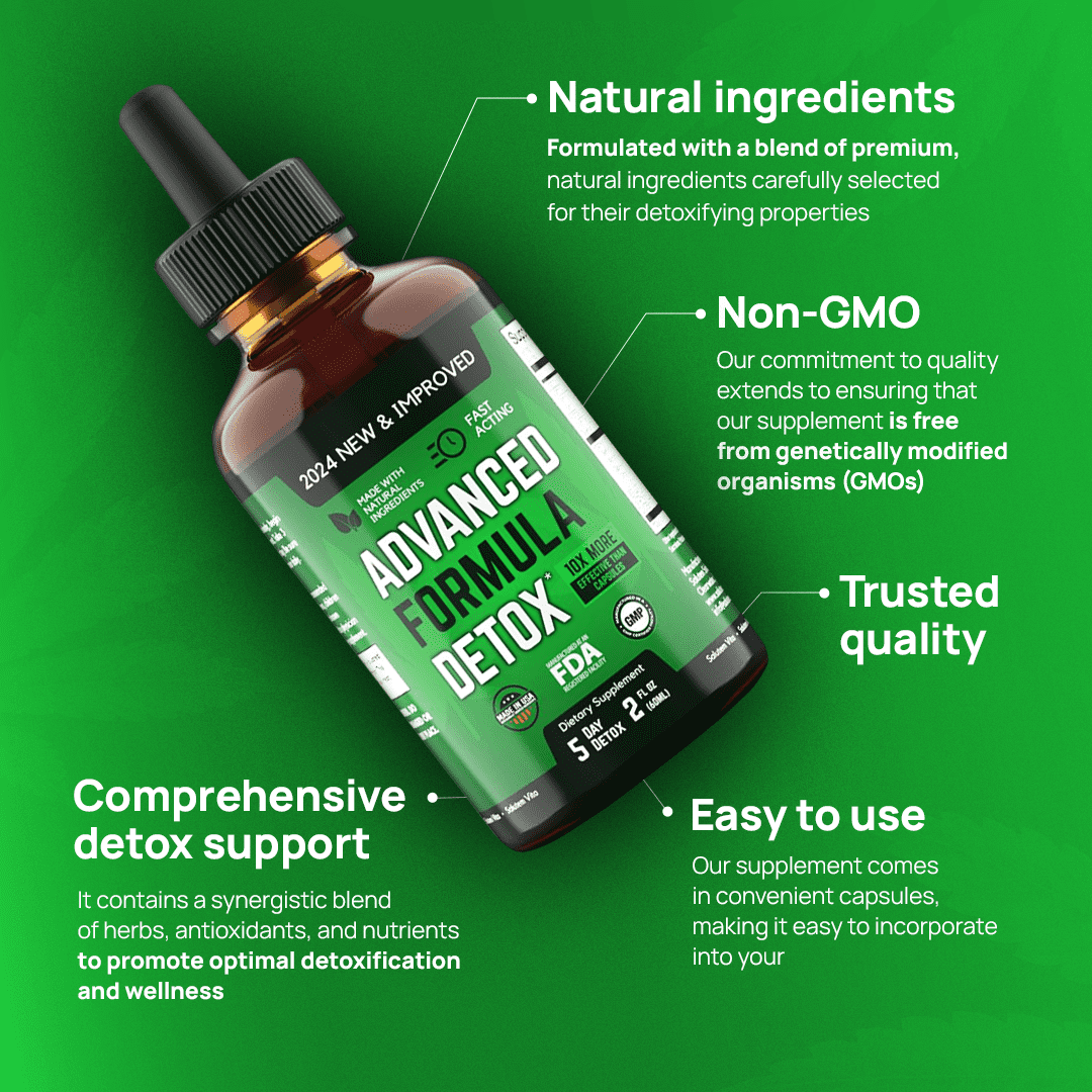 SALUTEM VITA™ LIQUID DETOX KIT - ADVANCED FORMULA FOR TOTAL BODY CLEANSE - 3 PACK