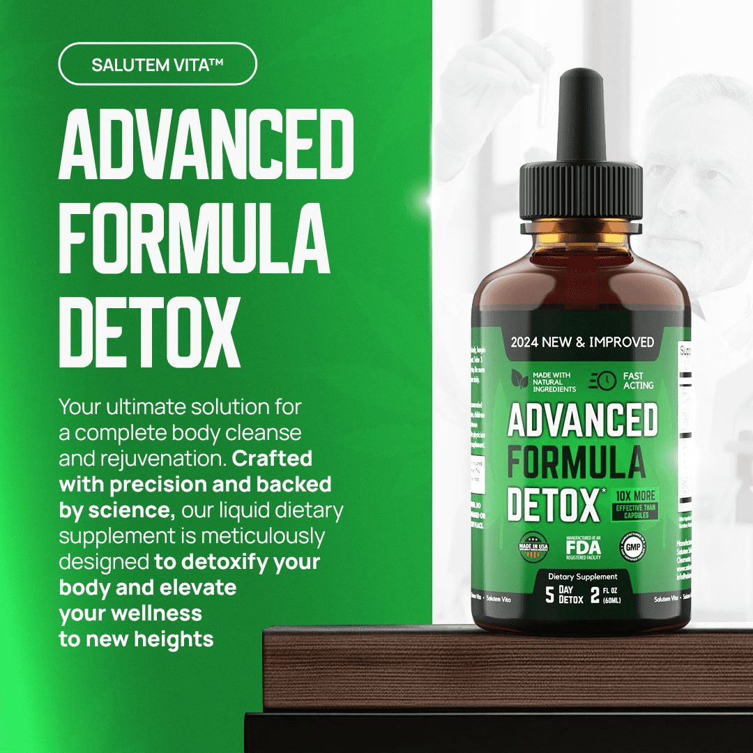 SALUTEM VITA™ LIQUID DETOX KIT - ADVANCED FORMULA FOR TOTAL BODY CLEANSE - 3 PACK