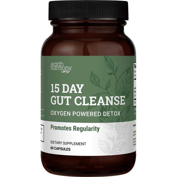 Earth Harmony 15-Day Intestinal Cleanse - No Cramps or Bloating - 60 Capsules