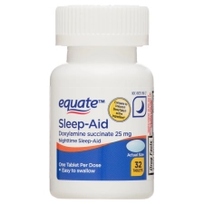 Equate 25mg Doxylamine Succinate Nighttime Sleep Aid Tablets, 32 Count