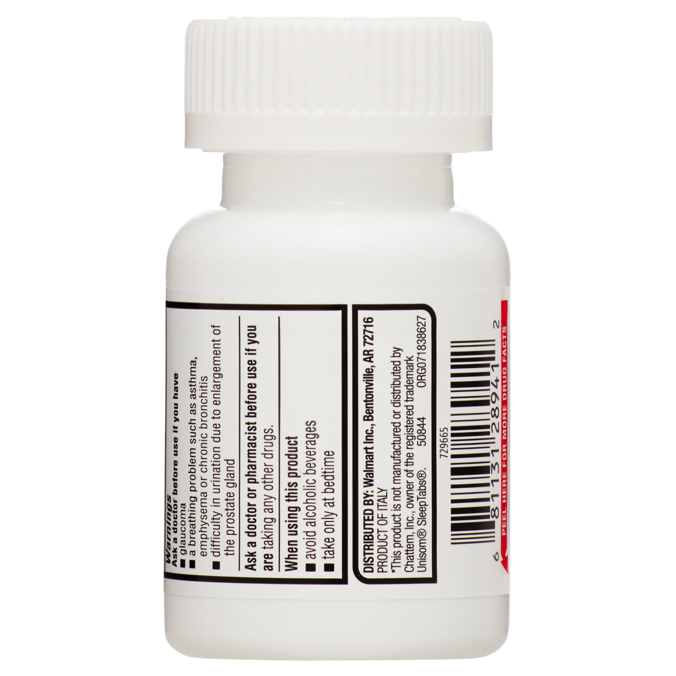 Equate 25mg Doxylamine Succinate Nighttime Sleep Aid Tablets, 32 Count