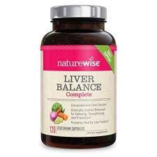 NATUREWISE LIVER CLEANSE PREMIUM DETOX - TRIPLE FORMULA LIVER SUPPORT WITH MILK THISTLE & TURMERIC [120CT