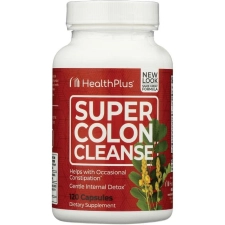 Health Plus 30-Day Gentle Gut Cleanse with Probiotics & Psyllium Husk for Constipation Relief, 120 Capsules