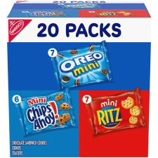 Nabisco Sweet & Savory Variety Pack - OREO, RITZ & CHIPS AHOY! Snack Packs x20