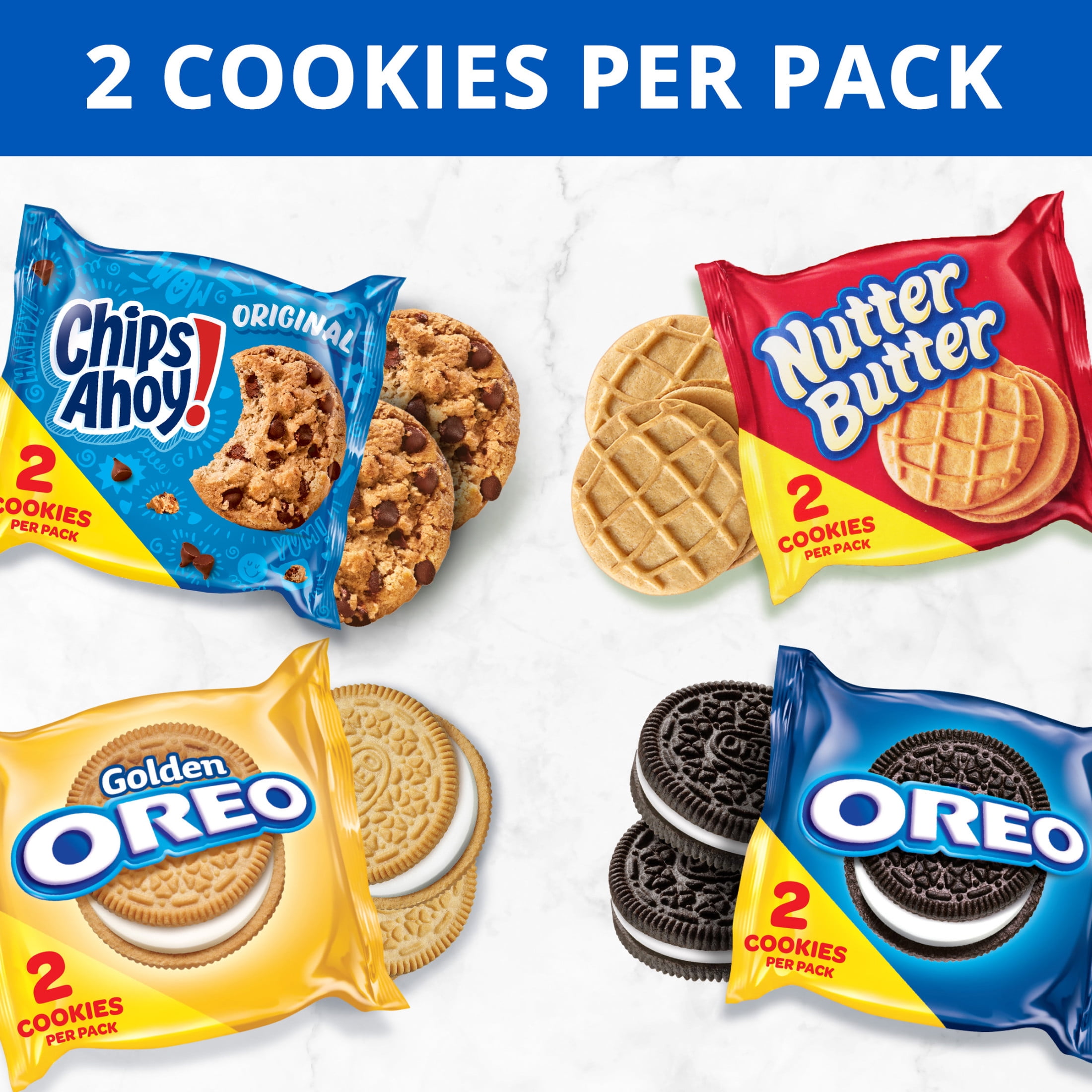 Nabisco Delicious Variety Pack: OREO, CHIPS AHOY!, Nutter Butter, SOUR PATCH KIDS & SWEDISH FISH - 40 Snack Packs"