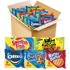 Oreo Assorted Pack of OREO, CHIPS AHOY! Nut Butter, Sour Patch Kids, and Swedish Fish Snacks, 40 Packs